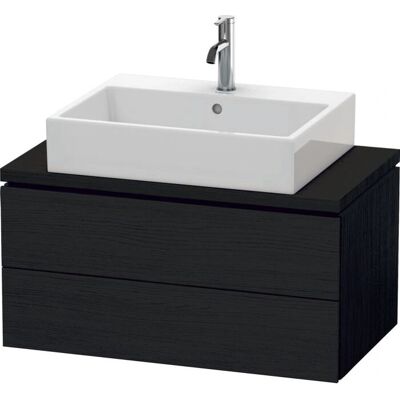 Duravit L-Cube Wandhängender Waschtisch-Unterbau - Eiche Schwarz Matt Duravit L-Cube Wandhängender Waschtisch-Unterbau - Eiche Schwarz Matt