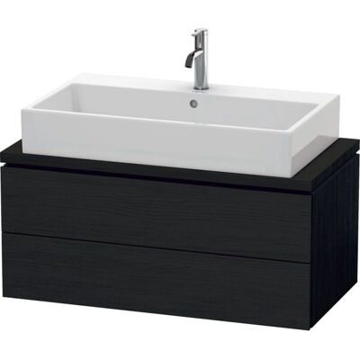 Duravit L-Cube wandhängender Waschtischunterschrank - Eiche Schwarz Matt Duravit L-Cube wandhängender Waschtischunterschrank - Eiche Schwarz Matt