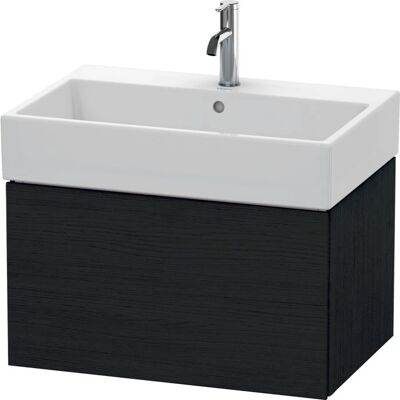 Duravit L-Cube Wandhängender Waschtischunterbau - Eiche Schwarz Matt Duravit L-Cube Wandhängender Waschtischunterbau - Eiche Schwarz Matt