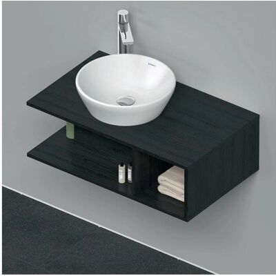 Duravit D-Neo Wandhängender Waschtisch Compact - 80cm, Eiche Schwarz Matt Duravit D-Neo Wandhängender Waschtisch Compact - 80cm, Eiche Schwarz Matt