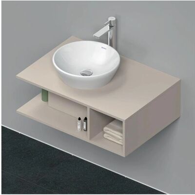 Mueble lavabo colgante Duravit D-Neo - 80cm, Taupe, Compartimento abierto a la derecha Mueble lavabo colgante Duravit D-Neo - 80cm, Taupe, Compartimento abierto a la derecha