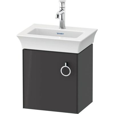 Meuble lavabo White Tulip de Duravit - Fixé au mur, 1 porte, Graphit brillant - Publicité Meuble lavabo White Tulip de Duravit - Fixé au mur, 1 porte, Graphit brillant - Publicité