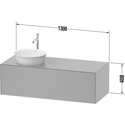 Duravit White Tulip WT4977R6060 Taupe Seidenmatt Wandhängender Waschtisch-Unterschrank Duravit White Tulip WT4977R6060 Taupe Seidenmatt Wandhängender Waschtisch-Unterschrank