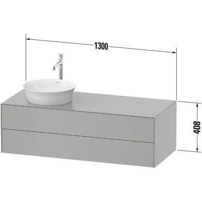 Duravit - WT4987R - 1300 x 550 - 2 drawers - vanity unit Duravit - WT4987R - 1300 x 550 - 2 drawers - vanity unit