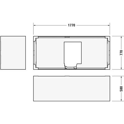 Duravit D-Neo Badewannenträger - Weiß Duravit D-Neo Badewannenträger - Weiß