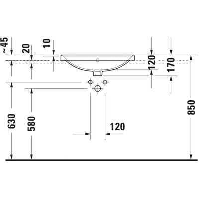 Vas de baie încastrat Duravit D-Neo - 60x44cm Alb lucios Vas de baie încastrat Duravit D-Neo - 60x44cm Alb lucios