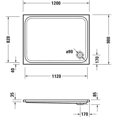 Duravit D-Code cadă de duș dreptunghiulară - Duș Duravit D-Code cadă de duș dreptunghiulară - Duș