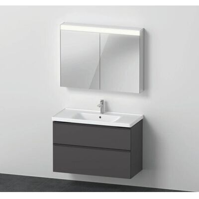 Duravit D-Neo Wandhängendes Badezimmer-Set - Waschbecken & LED-Spiegelschrank Duravit D-Neo Wandhängendes Badezimmer-Set - Waschbecken & LED-Spiegelschrank