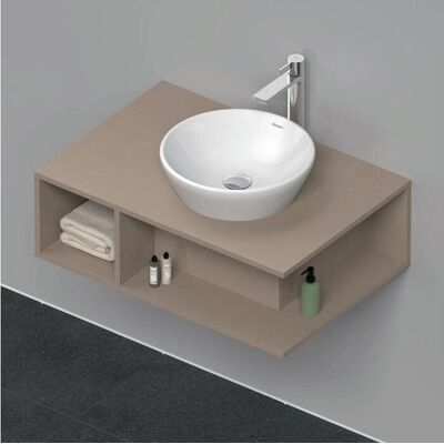 Duravit D-Neo Mueble lavabo suspendido, 80cm, Compartimento abierto a la izquierda Duravit D-Neo Mueble lavabo suspendido, 80cm, Compartimento abierto a la izquierda