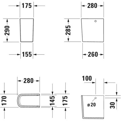 Duravit Modell 0858450000 Weiß Wandhängender WC-Deckel - WC-Deckel Duravit Modell 0858450000 Weiß Wandhängender WC-Deckel - WC-Deckel