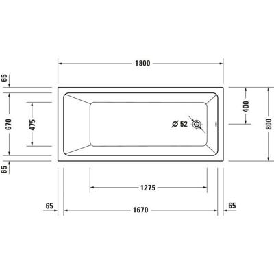 Duravit Modell 760491000JP1000 - Rechteck-Whirlwanne Duravit Modell 760491000JP1000 - Rechteck-Whirlwanne