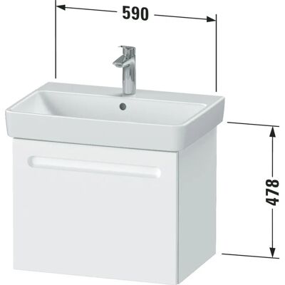 Duravit Wandhängender Waschtischunterbau - Graphit Matt, 590x426x478 mm Duravit Wandhängender Waschtischunterbau - Graphit Matt, 590x426x478 mm