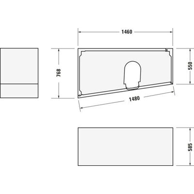 Duravit No.1 Badewannenträger Weiß - 1470x770x570 mm Duravit No.1 Badewannenträger Weiß - 1470x770x570 mm