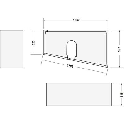 Duravit No.1 Badewannenträger Weiß 167x97x57 cm Duravit No.1 Badewannenträger Weiß 167x97x57 cm