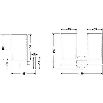 Duravit Starck T Zahnputzbecher Schwarz Matt - Wandmontage Duravit Starck T Zahnputzbecher Schwarz Matt - Wandmontage