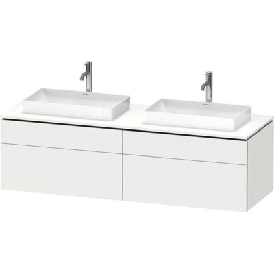 Duravit L-Cube Wandhängender Waschtischunterschrank mit 2 Schubladen - Weiß Matt Duravit L-Cube Wandhängender Waschtischunterschrank mit 2 Schubladen - Weiß Matt