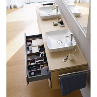 Duravit L-Cube Wandhängender Taupe Matt 142x55cm - Waschtischunterschrank Duravit L-Cube Wandhängender Taupe Matt 142x55cm - Waschtischunterschrank