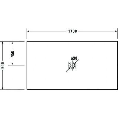 Duravit Dunkelgrau Rechteckige Duschwanne - 1700x900 mm Duravit Dunkelgrau Rechteckige Duschwanne - 1700x900 mm