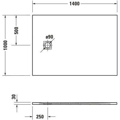 DURAVIT Sustano Rechteck-Duschwanne - 1400x1000mm DURAVIT Sustano Rechteck-Duschwanne - 1400x1000mm
