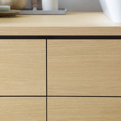 Duravit L-Cube Wandhängender Waschtischunterschrank - Natur Eiche Matt Duravit L-Cube Wandhängender Waschtischunterschrank - Natur Eiche Matt