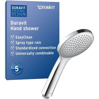 Duravit Handbrause - Round Rain 110mm - EasyClean - Chrom - Universell Duravit Handbrause - Round Rain 110mm - EasyClean - Chrom - Universell