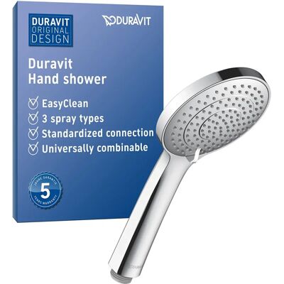 Duravit Universal Handbrause - 3 Strahlarten - Rund 110mm - Chrom Duravit Universal Handbrause - 3 Strahlarten - Rund 110mm - Chrom