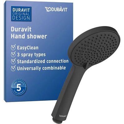 Duravit Duschbrause Handbrause - 3 Strahlarten - Schwarz Matt - Duschkopf Duravit Duschbrause Handbrause - 3 Strahlarten - Schwarz Matt - Duschkopf