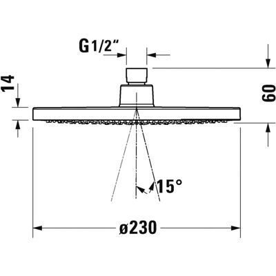 Duravit Modell UV0660017046 Regnduschkopf - Dusche Duravit Modell UV0660017046 Regnduschkopf - Dusche