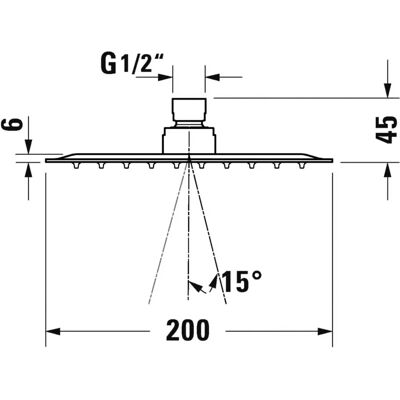 Duravit Quadratischer Regenbrausekopf - Kopfbrause Duravit Quadratischer Regenbrausekopf - Kopfbrause