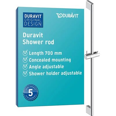 Barra de ducha universal Duravit 700 mm - Altura ajustable - Cromo Barra de ducha universal Duravit 700 mm - Altura ajustable - Cromo