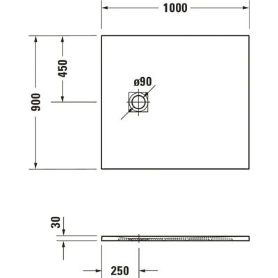 Duravit Modell 720274740000000 - Rechteckige Duschwanne - Weiß Matt Duravit Modell 720274740000000 - Rechteckige Duschwanne - Weiß Matt