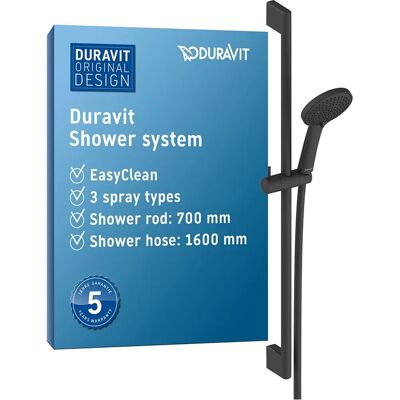 Système de douche Duravit avec 3 jets - Barre réglable 700mm - Publicité Système de douche Duravit avec 3 jets - Barre réglable 700mm - Publicité