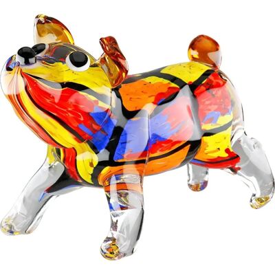 GILDE Casablanca Bulldog Glasfigur - Dekoratives Accessoire GILDE Casablanca Bulldog Glasfigur - Dekoratives Accessoire