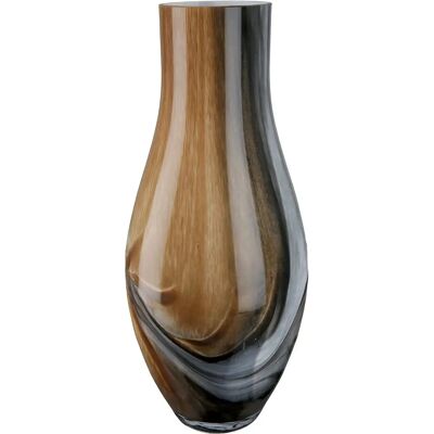 GILDE GILDE Draga - 40cm Marbled Glass Vase - Vase GILDE GILDE Draga - 40cm Marbled Glass Vase - Vase