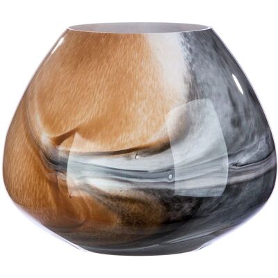 GILDE Draga Vase en Verre Marron - 30cm Décor GILDE Draga Vase en Verre Marron - 30cm Décor