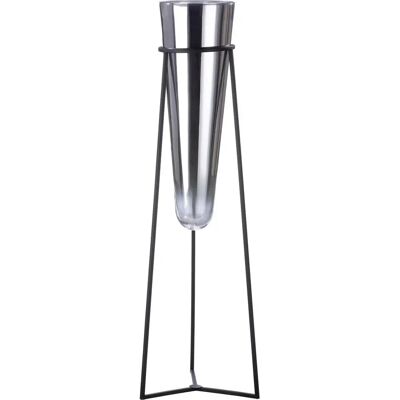 Gilde Casablanca Future Vaas - Zilver, 82cm Gilde Casablanca Future Vaas - Zilver, 82cm