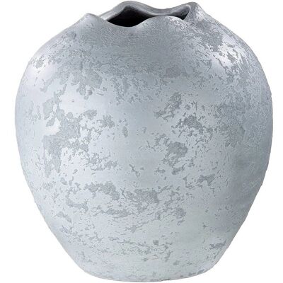 GILDE Barcelos Vase - 29cm Silver Ceramic Decor GILDE Barcelos Vase - 29cm Silver Ceramic Decor