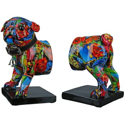Nieznana marka Model - Ceramiczny wspornik do książek Mops - Dekoracyjny dodatek do wnętrz Nieznana marka Model - Ceramiczny wspornik do książek Mops - Dekoracyjny dodatek do wnętrz