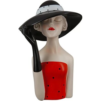 GILDE Lady with Black Hat - Decor Figur - 29.5cm GILDE Lady with Black Hat - Decor Figur - 29.5cm