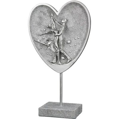 GILDE Silver Dancing Couple Heart Sculpture - Decor Figurine GILDE Silver Dancing Couple Heart Sculpture - Decor Figurine