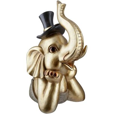 GILDE Olifant Maroni - Gouden Decoratieve Dierfiguratie - 29cm GILDE Olifant Maroni - Gouden Decoratieve Dierfiguratie - 29cm