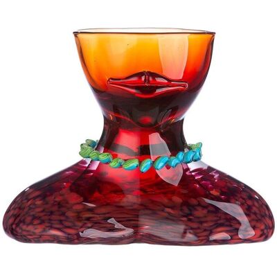 GILDE Dekorative Schale Skinny - Dekor oder Blumen - Rot Glas GILDE Dekorative Schale Skinny - Dekor oder Blumen - Rot Glas