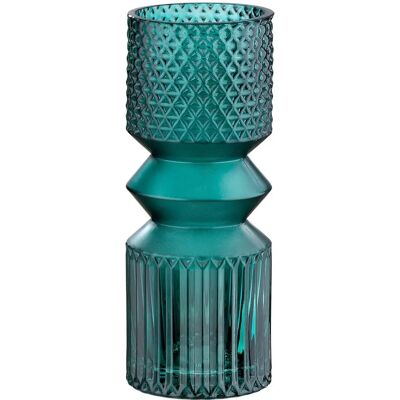 Gilde Pintus Vase - Grün, 11.5x11.5x30 cm - Wohndekor Gilde Pintus Vase - Grün, 11.5x11.5x30 cm - Wohndekor
