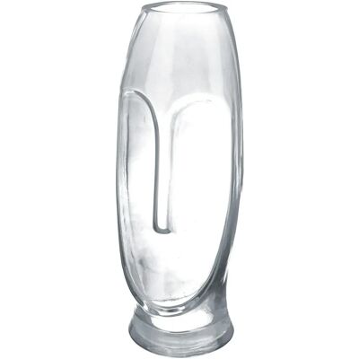 Gilde Moai Jarrón - Vidrio Transparente Decorativo 30cm Gilde Moai Jarrón - Vidrio Transparente Decorativo 30cm