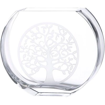 Vaso da Tavolo GILDE Casablanca - Fatto a Mano, Vetro Trasparente, 27cm Vaso da Tavolo GILDE Casablanca - Fatto a Mano, Vetro Trasparente, 27cm