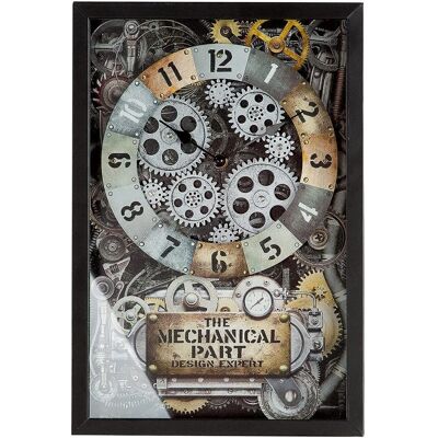 GILDE Steampunk Wandklok - 28x41cm - Zwart & Antiek Goud - Woondecoratie GILDE Steampunk Wandklok - 28x41cm - Zwart & Antiek Goud - Woondecoratie