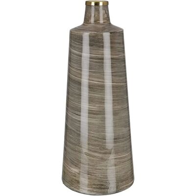 GILDE Stripes Vase - Kegelförmig, Höhe 48cm, Braun - Wohnaccessoire GILDE Stripes Vase - Kegelförmig, Höhe 48cm, Braun - Wohnaccessoire