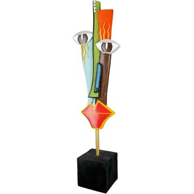 Figura Decorativa Viso Astratto GILDE Casablanca - Scultura - 64cm Figura Decorativa Viso Astratto GILDE Casablanca - Scultura - 64cm