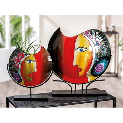 GILDE Casablanca Bodenvase Cloe - Bunte Vase, 45x48x11 cm GILDE Casablanca Bodenvase Cloe - Bunte Vase, 45x48x11 cm
