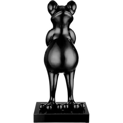 GILDE Frosch Skulptur - 68cm Modernes Schwarz Resin Dekoration GILDE Frosch Skulptur - 68cm Modernes Schwarz Resin Dekoration